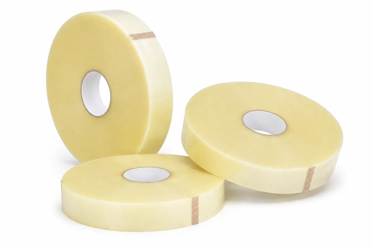 2" Clear Hot Melt Machine Tape — 1.9 Mil, 1000 ft/Roll