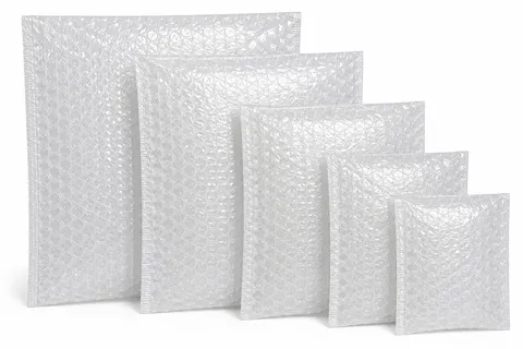 Clear Bubble Pouches with 1" Self-Seal Lip